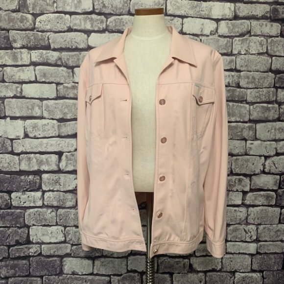 Escada Jackets & Blazers - Escada Pink Long Sleeve Button Down Jacket Size L